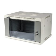 Шкаф коммутационный Lanmaster (TWT-CBWPG-9U-6X4-GY) настенный 9U 600x400мм пер.дв.стекл 60кг серый (1116290)