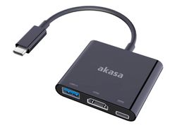 Цифровой конвертер Akasa USB Type-C to HDMI/USB/Type-C 15cm AK-CBCA01-15BK (845316)