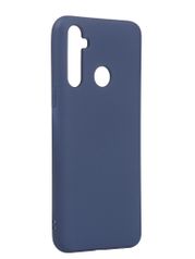 Чехол с микрофиброй DF для Realme 6i Silicone Blue rmOriginal-03 (742737)