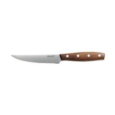Нож кухонный Fiskars Norr (1016472) стальной для томатов лезв.120мм серрейт. заточка коричневый (1457956)