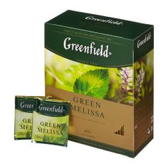Чай Greenfield Green Melissa зеленый мелисса 100пак. карт/уп. (0879-09) (1096390)