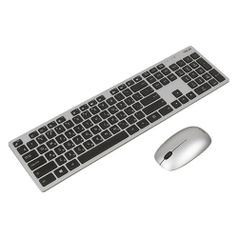 Комплект (клавиатура+мышь) ASUS W5000, USB, беспроводной, серый [90xb0430-bkm0j0] (473698)