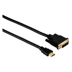 Кабель HAMA DVI-D (m) - HDMI (m), GOLD , 2м, черный [00034033] (823939)