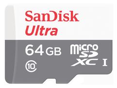 Карта памяти 64Gb - SanDisk Micro Secure Digital XC UHS-I SDSQUNR-064G-GN3MN (806884)