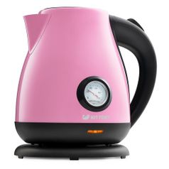 Чайник электрический KITFORT КТ-642-1, 2200Вт, розовый и черный (1104837)