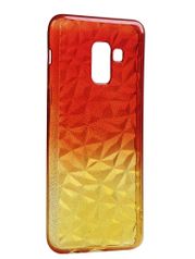 Чехол Krutoff для Samsung Galaxy J6 2018 SM-J600 Crystal Silicone Yellow-Red 12243 (730779)