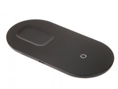 Зарядное устройство Baseus Simple 2in1 Wireless Charger Pro Edition For Phones + Pod Black WXJK-C01 (707992)