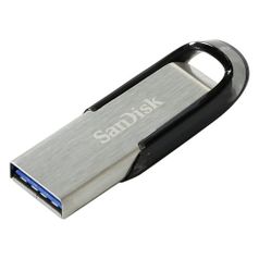 Флешка USB Sandisk Cruzer Ultra Flair 128ГБ, USB3.0, серебристый и черный [sdcz73-128g-g46] (343145)