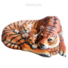 Камень декоративный Тигрица с тигрятами, 109х83х41см (блок 2шт.) (25538)