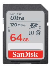Карта памяти 64Gb - SanDisk Ultra Secure Digital XC UHS-I SDSDUN4-064G-GN6IN (802028)