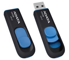 USB Flash Drive 64Gb - A-Data UV128 USB 3.0 Black-Blue AUV128-64G-RBE (218600)