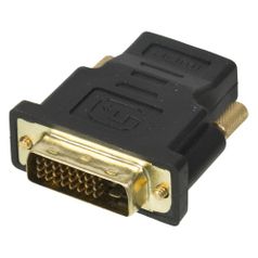 Адаптер DVI HAMA DVI-D (m) - HDMI (f), GOLD , черный [00122237] (901641)