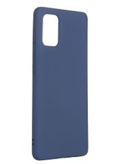 Чехол с микрофиброй DF для Samsung Galaxy A71 Silicone Blue sOriginal-08 (700360)