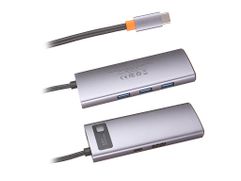 Хаб USB Baseus Metal Gleam Series 8-in-1 Multifunctional Type-C HUB Docking Station Grey CAHUB-CV0G (842612)