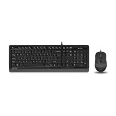 Комплект (клавиатура+мышь) A4 Fstyler F1010, USB, проводной, черный и серый [f1010 grey] (1147539)