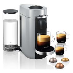 Капсульная кофеварка DELONGHI Nespresso ENV155.S, 1600Вт, цвет: серебристый [0132191928] (1152363)