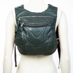 Рюкзак кожаный зеленый глянец (114110256)