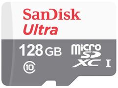 Карта памяти 128Gb - SanDisk Ultra Micro Secure Digital XC UHS-I SDSQUNR-128G-GN6MN (802027)