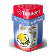 Поглотитель запаха TOPPERR Лимон/Уголь, для холодильников, 100г [3116] (1453842)