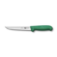 Нож кухонный Victorinox Fibrox (5.6004.15) стальной обвалочный лезв.150мм прямая заточка зеленый (1415888)