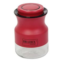 Банка Bradex TK 0381 для сыпучих продуктов цилинд. 0.55л. стекло красный (1426882)