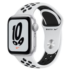 Смарт-часы Apple Watch SE 2021 Nike, 40мм, серебристый / чистая платина/черный [mkq23ru/a] (1603081)