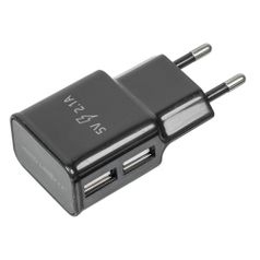 Сетевое зарядное устройство Redline NT-2A, 2xUSB, 2.1A, черный (1067458)