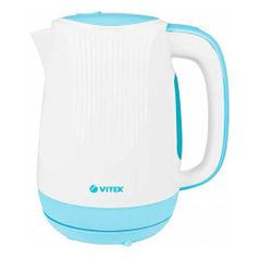 Чайник электрический Vitek VT-7059, 2200Вт, белый и голубой (475965)