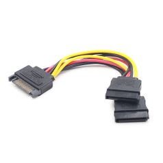 Аксессуар Кабель питания Gembird Cablexpert SATA 15-pin/M - 2x15-pin/F 15cm CC-SATAM2F-01 (513367)