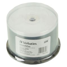 Оптический диск CD-R VERBATIM 700Мб 52x, 50шт., 43756, cake box, printable (801103)