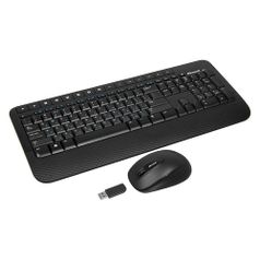 Комплект (клавиатура+мышь) Microsoft 2000, USB, беспроводной, черный [m7j-00012] (643126)