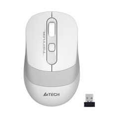 Мышь A4TECH Fstyler FG10, оптическая, беспроводная, USB, белый и серый [fg10 white] (1147569)