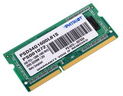 Модуль памяти Patriot Memory DDR3 SO-DIMM 1600Mhz PC3-12800 CL11 - 4Gb PSD34G1600L81S (450957)