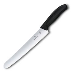 Нож кухонный Victorinox Swiss Classic (6.8633.22B) стальной для хлеба лезв.220мм серрейт. заточка че (1416260)
