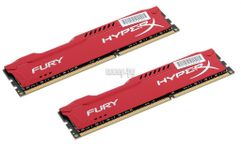 Модуль памяти Kingston HyperX Fury Red Series DDR4 DIMM 2400MHz PC4-19200 CL15 - 16Gb KIT (2x8Gb) HX424C15FR2K2/16 (476643)