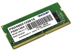 Модуль памяти Patriot Memory DDR4 SO-DIMM 2133MHz PC4-17000 - 8Gb PSD48G213381S (503927)