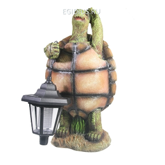 Фигура декоративная садовая "Черепаха с фонарем"L20W18H37см (51308)