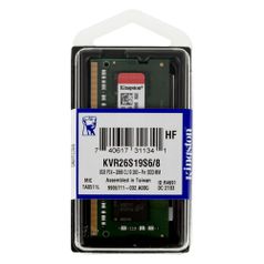 Модуль памяти Kingston VALUERAM KVR26S19S6/8 DDR4 - 8ГБ 2666, SO-DIMM, Ret (1421637)