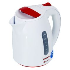 Чайник электрический PHILIPS HD4646/40, 2400Вт, белый и красный (576127)