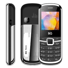 Сотовый телефон BQ Nano 1415, черный/серебристый (1539673)