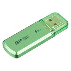 Флешка USB SILICON POWER Helios 101 8Гб, USB2.0, зеленый [sp008gbuf2101v1n] (564674)