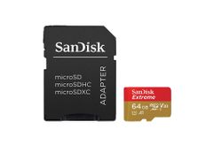 Карта памяти 64Gb - SanDisk MicroSD Extreme Class 10 SDSQXA2-064G-GN6MA с переходником под SD (Оригинальная! (635178)