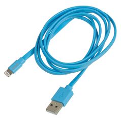 Кабель HAMA Flat, Lightning (m) - USB (m), 1.2м, MFI, синий [00173646] (1081787)