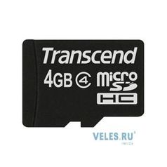 Карта памяти Micro SecureDigital 4Gb Transcend TS4GUSDC4 {MicroSDHC Class 4} (2809)
