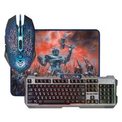 Комплект (клавиатура+мышь) Defender Killing Storm MKP-013L, USB 2.0, проводной, серый [52013] (1400685)