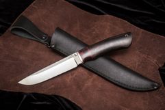 Нож из стали Х12МФ «Егерь», рукоять: Притин дюраль, вставка микарта, граб (9152)