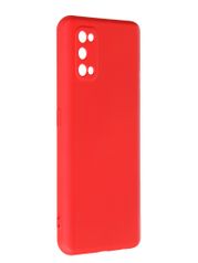 Чехол с микрофиброй DF для Realme 7 Pro Silicone Red rmOriginal-09 (781380)