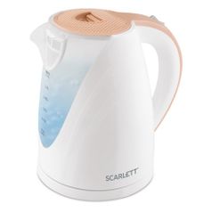 Чайник электрический SCARLETT SC-EK18P43, 2200Вт, белый и бежевый (1000016)