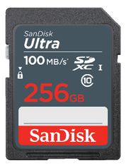 Карта памяти 256Gb - SanDisk Ultra SDXC Class 10 UHS-I SDSDUNR-256G-GN3IN (814910)