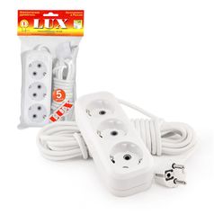Удлинитель Lux У3-Е-05 3 Sockets 5m 16A White (152803)